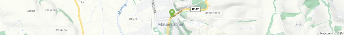 Kartendarstellung des Standorts für Apotheke Zum schwarzen Adler in 5270 Mauerkirchen